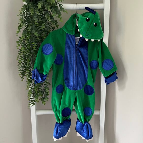 Miniwear Other - Baby Halloween Costume Dinosaur Hooded Soft Green Blue Infant 6-9 months